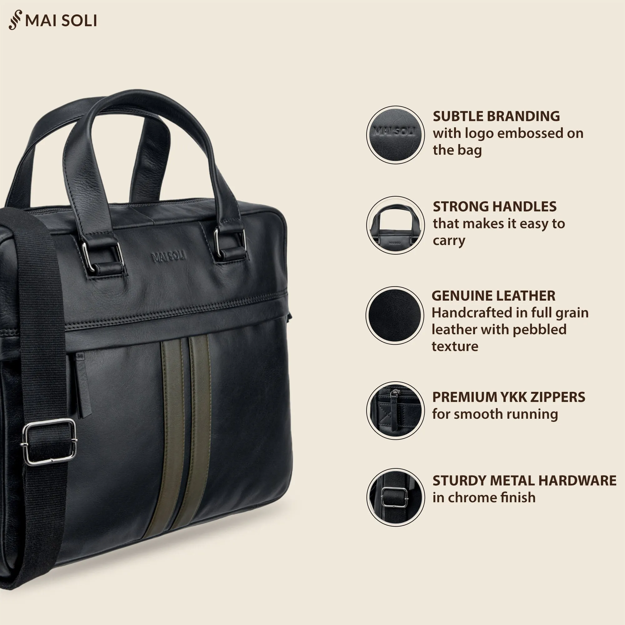 Alpha Laptop Bag - Black