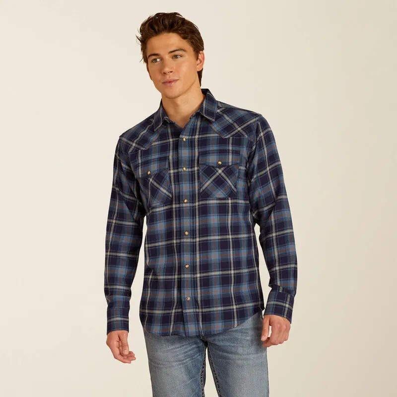 Ariat® Mens "Hugo" Retro Fit Western Shirt - Maritime Blue