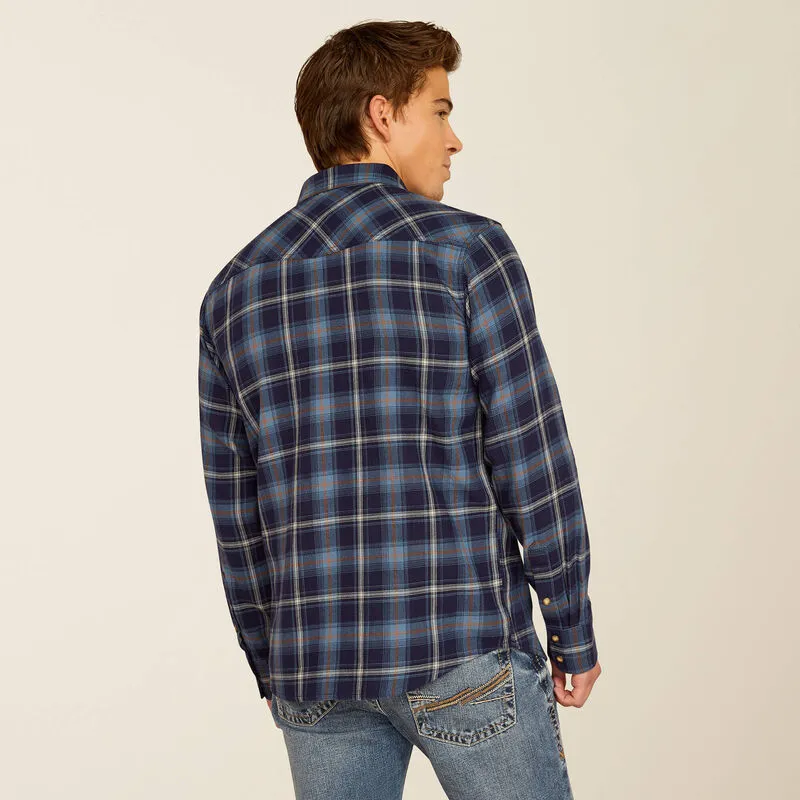 Ariat® Mens "Hugo" Retro Fit Western Shirt - Maritime Blue