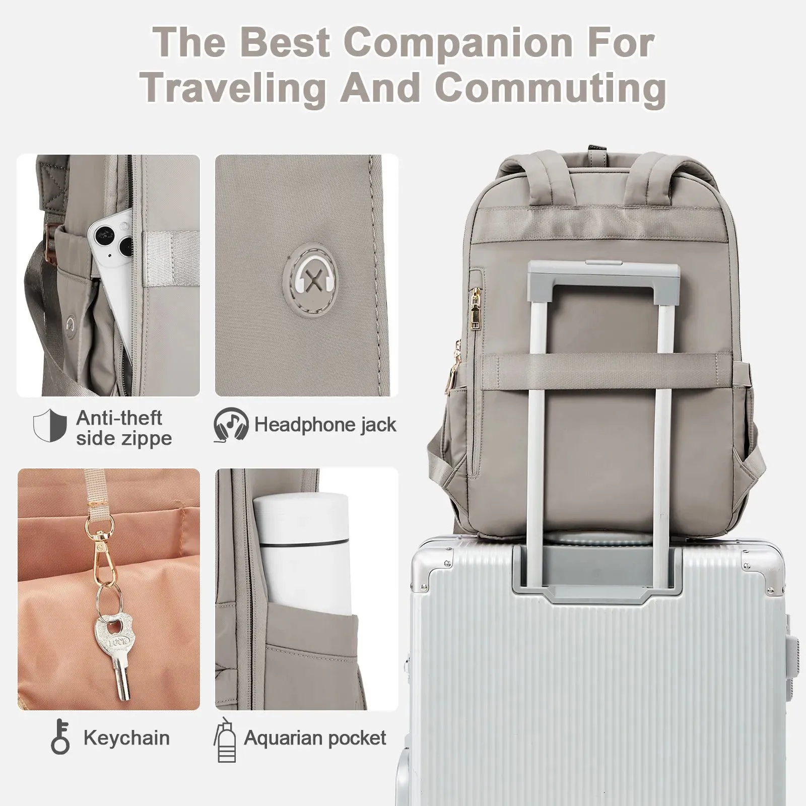backpack for Women Luxury Brand Large Capacity College Laptop Backpacks, Work Elegant Handbags, Men Flight Cabin Travel Backpack p2un#