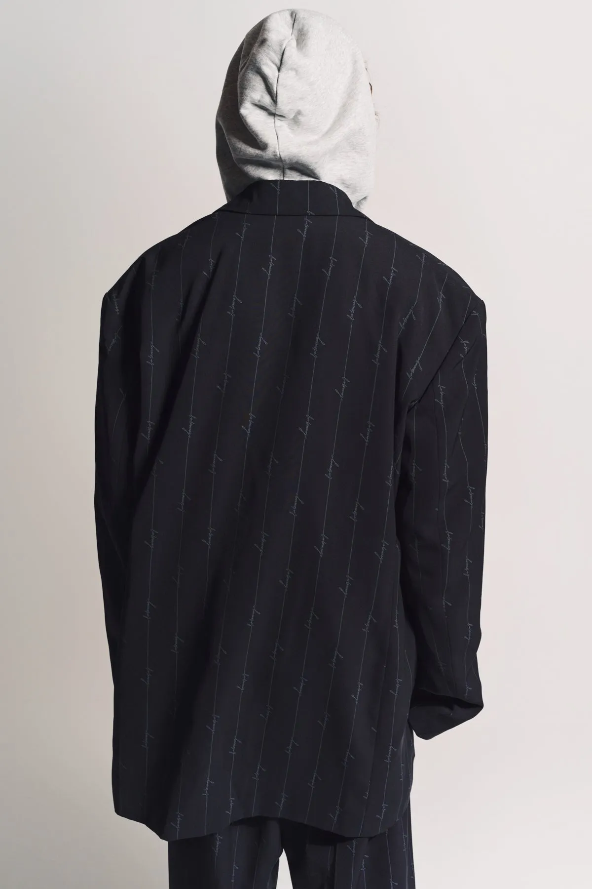 BALENCIAGA | SINGLE BREASTED LOGO BLAZER JACKET