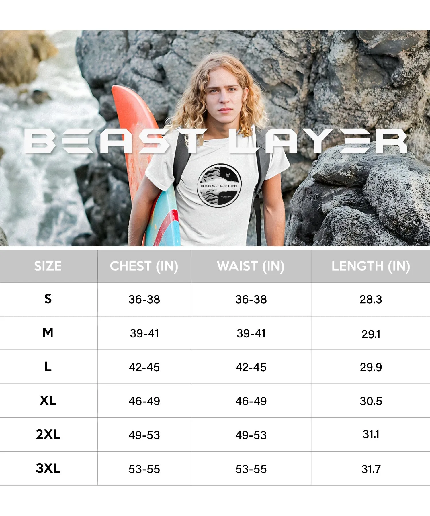 Beast Mountain and Sea Tee - Grey