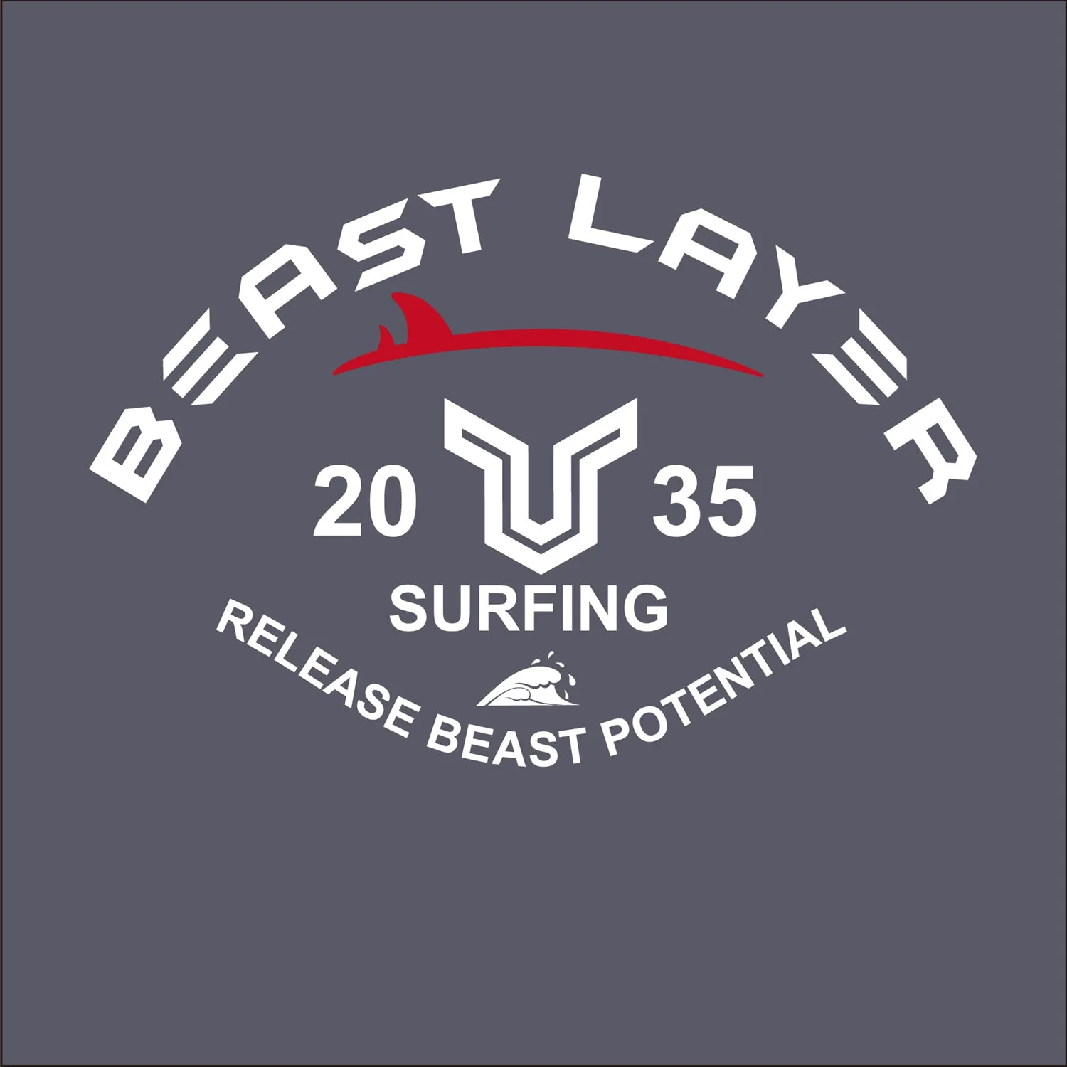 Beast Mountain and Sea Tee - Grey