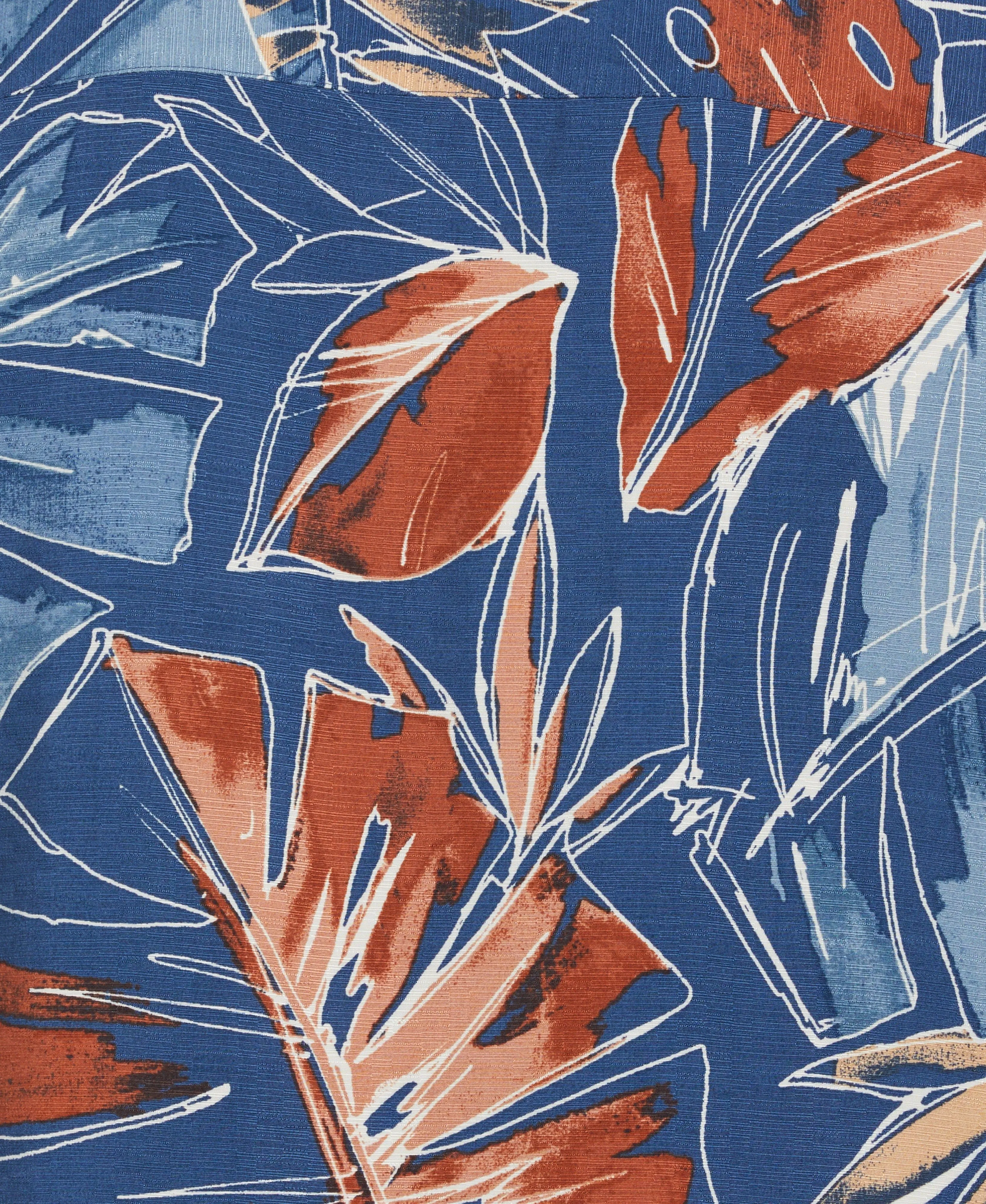 Big & Tall Oversized Tropical Sketch Print Shirt