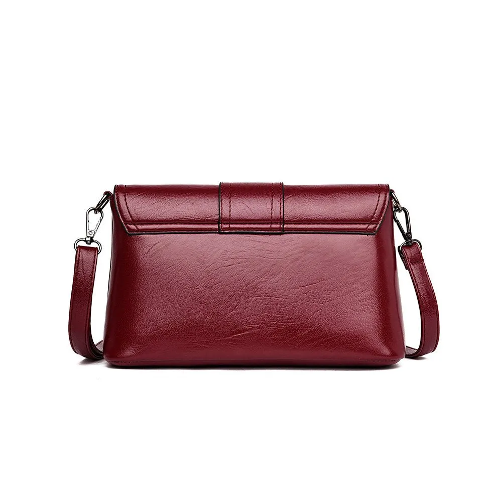 Black Fashion Single Shoulder Satchel with Magnetic Snap
