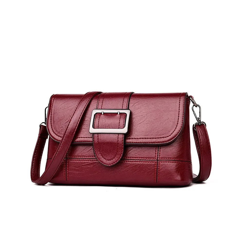 Black Fashion Single Shoulder Satchel with Magnetic Snap