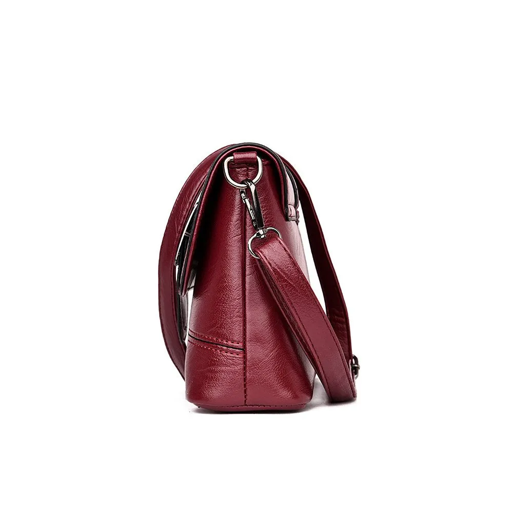 Black Fashion Single Shoulder Satchel with Magnetic Snap