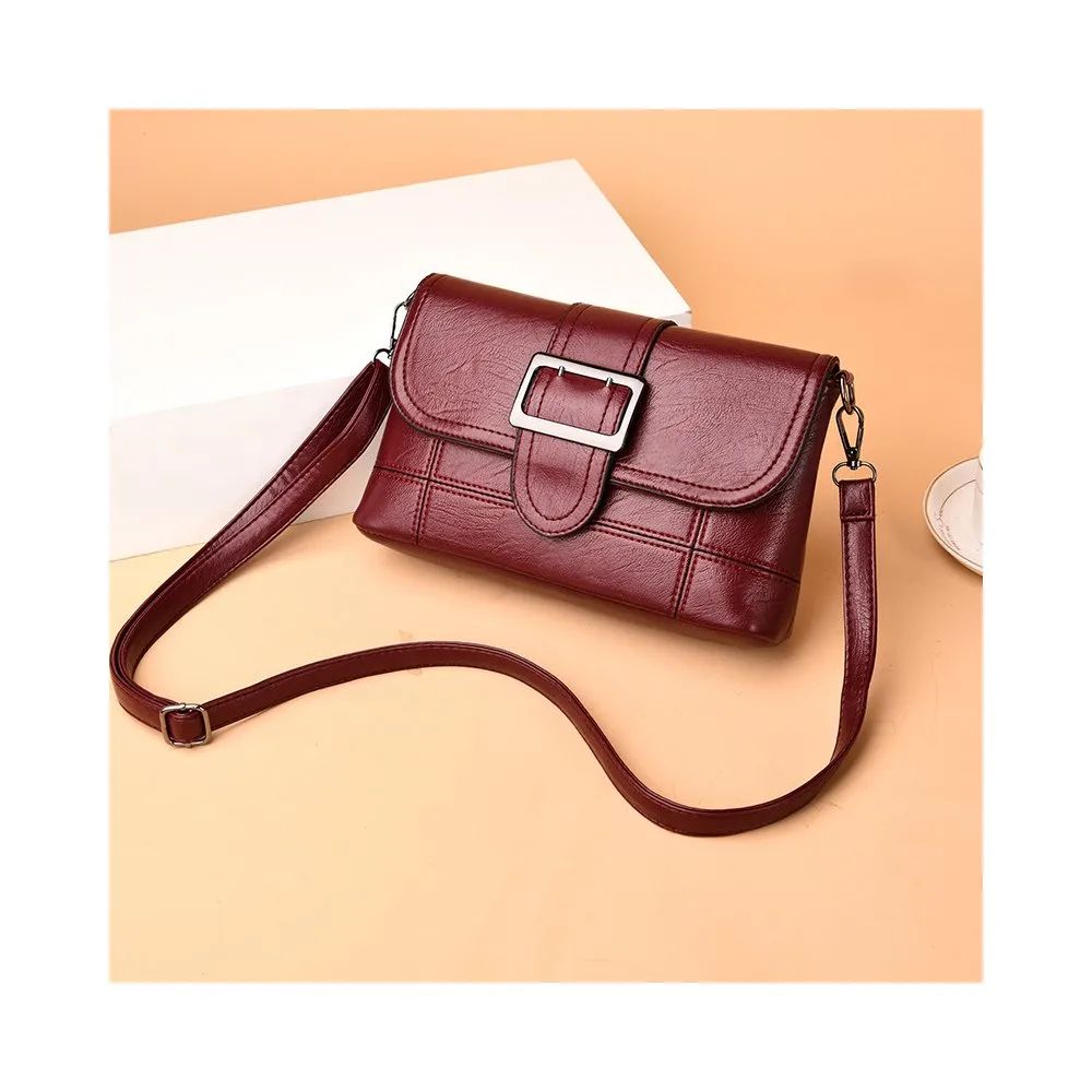 Black Fashion Single Shoulder Satchel with Magnetic Snap