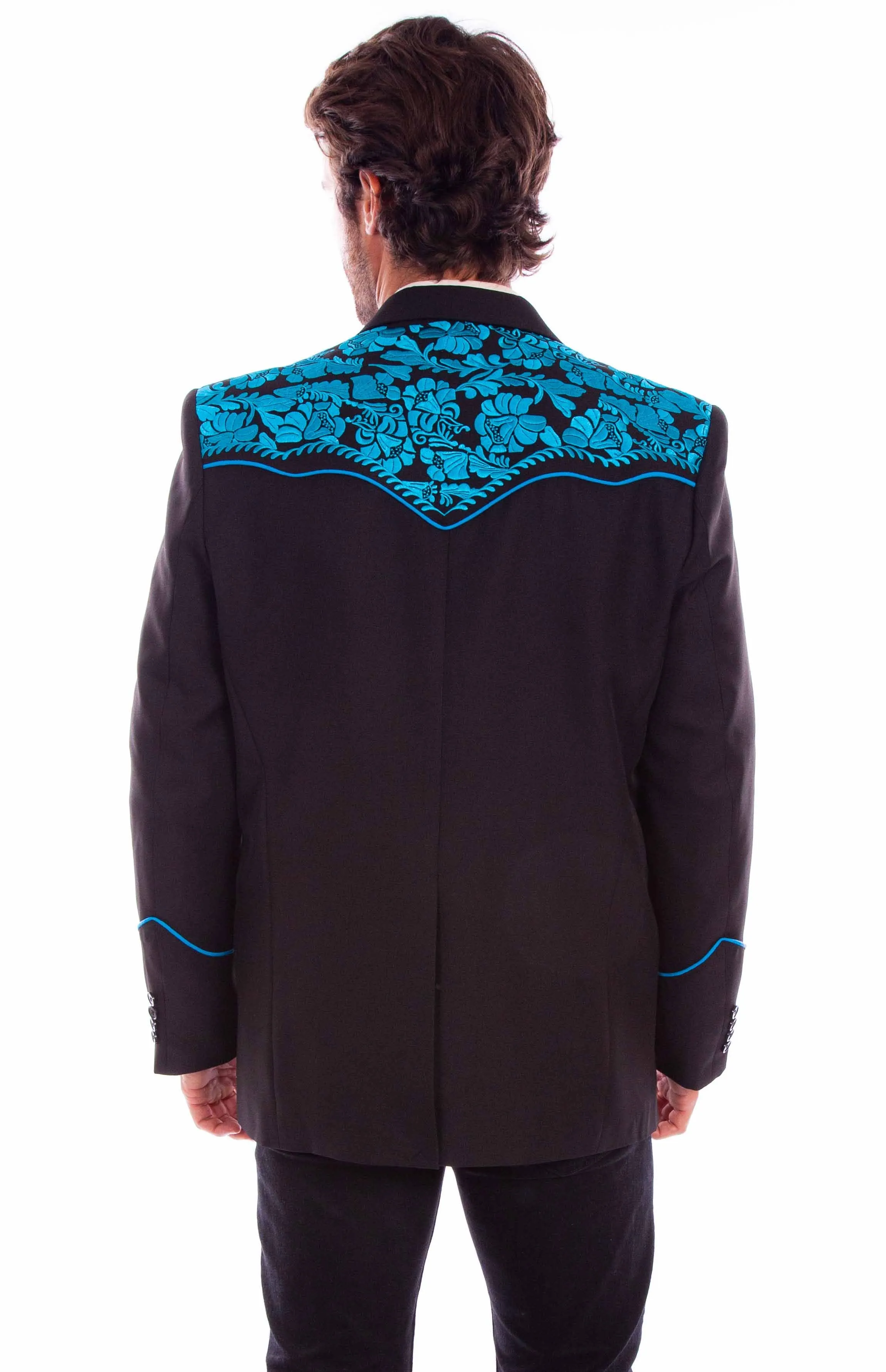 Blazer, Men's Western Embroidered Blazer -Multiple Colors- Style P916