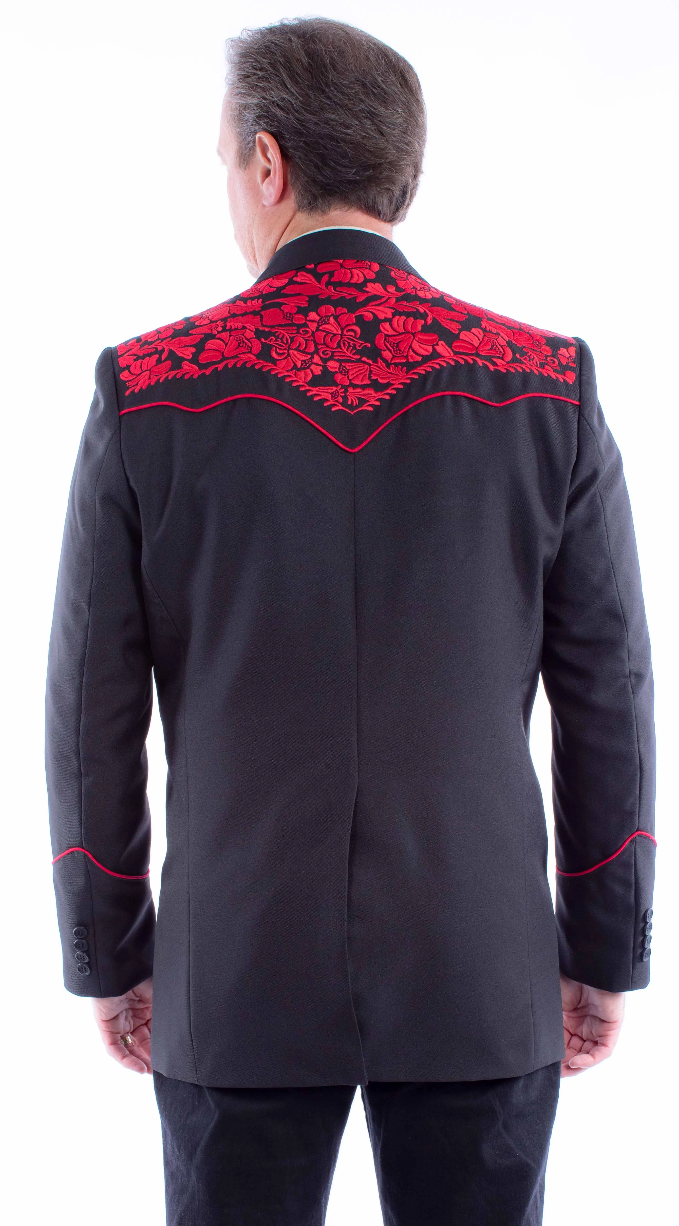 Blazer, Men's Western Embroidered Blazer -Multiple Colors- Style P916