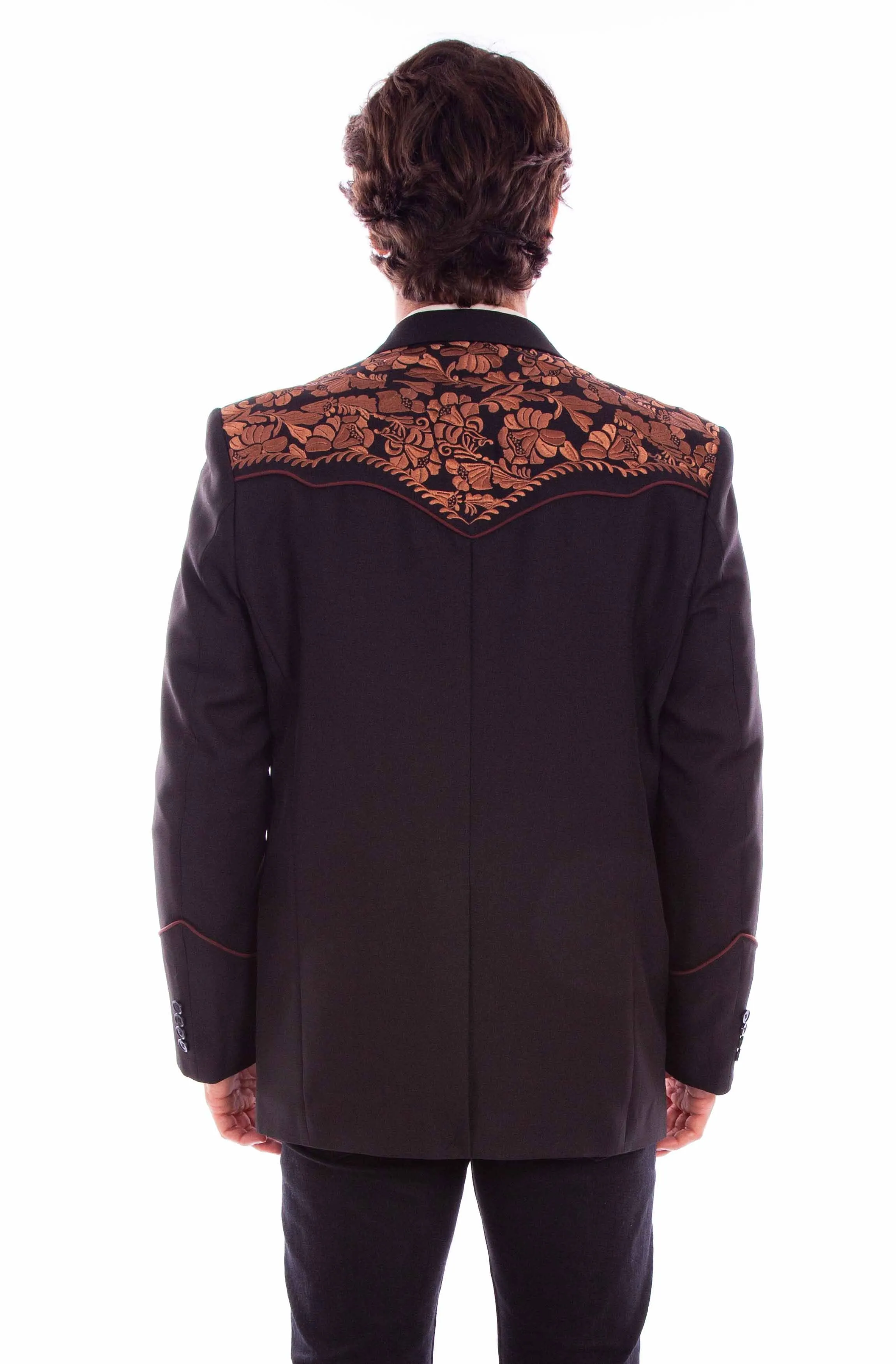 Blazer, Men's Western Embroidered Blazer -Multiple Colors- Style P916