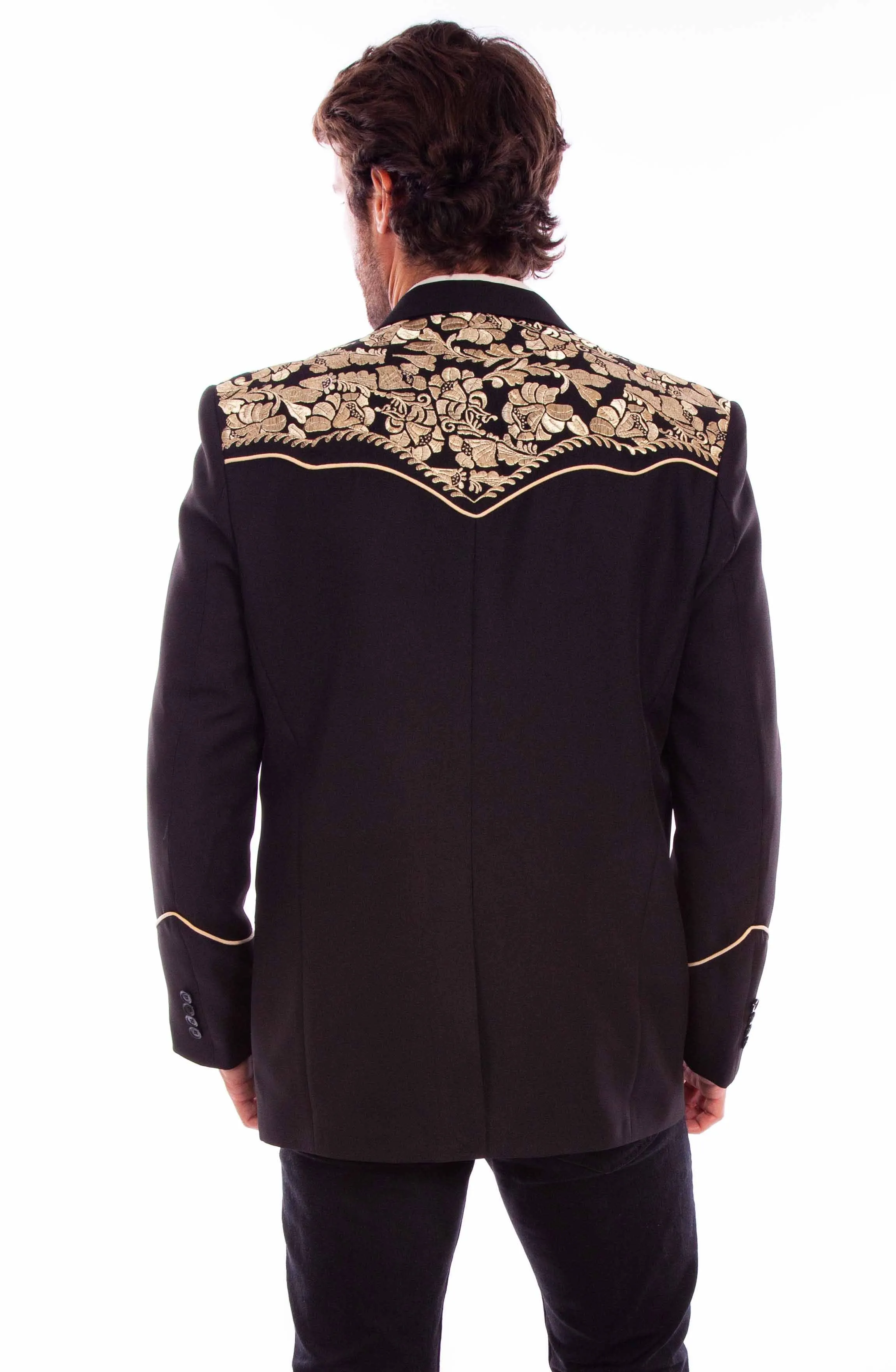 Blazer, Men's Western Embroidered Blazer -Multiple Colors- Style P916