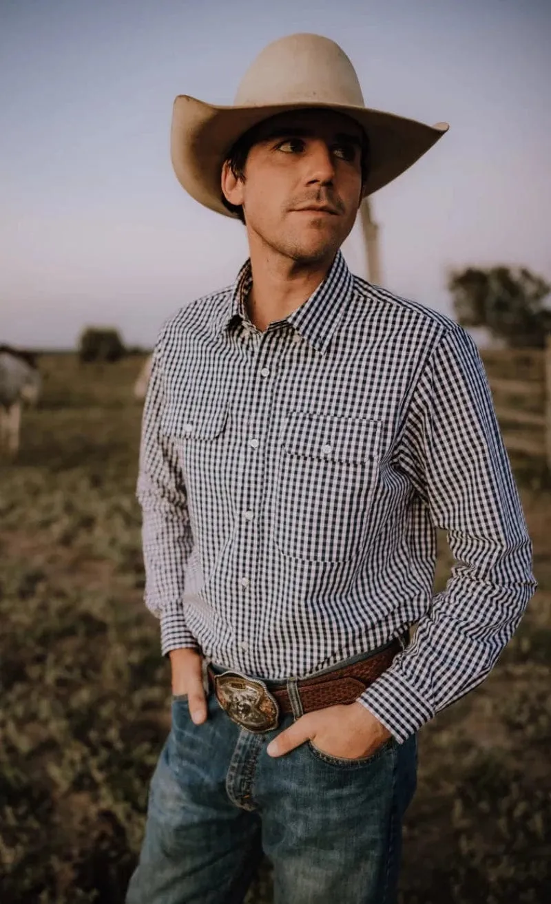 Campdraft Aus Shirt Mens Double Pocket (CAMNCDP)
