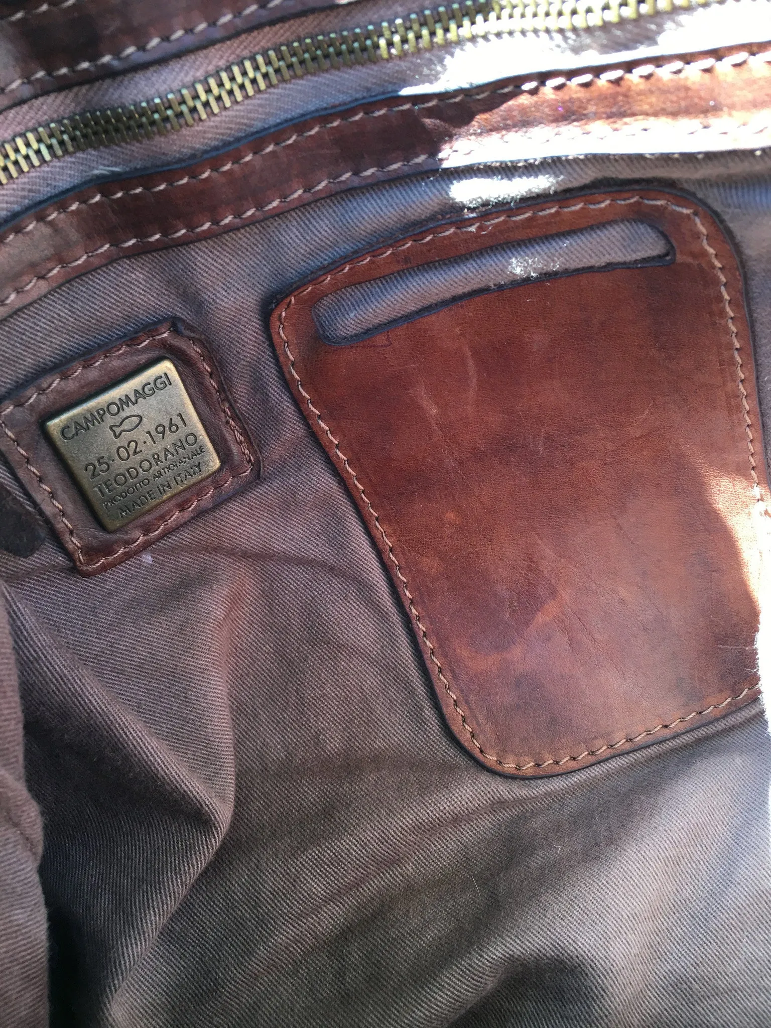 Campomaggi Overnight Shoulder Travel Dark Brown Italian Leather Bag