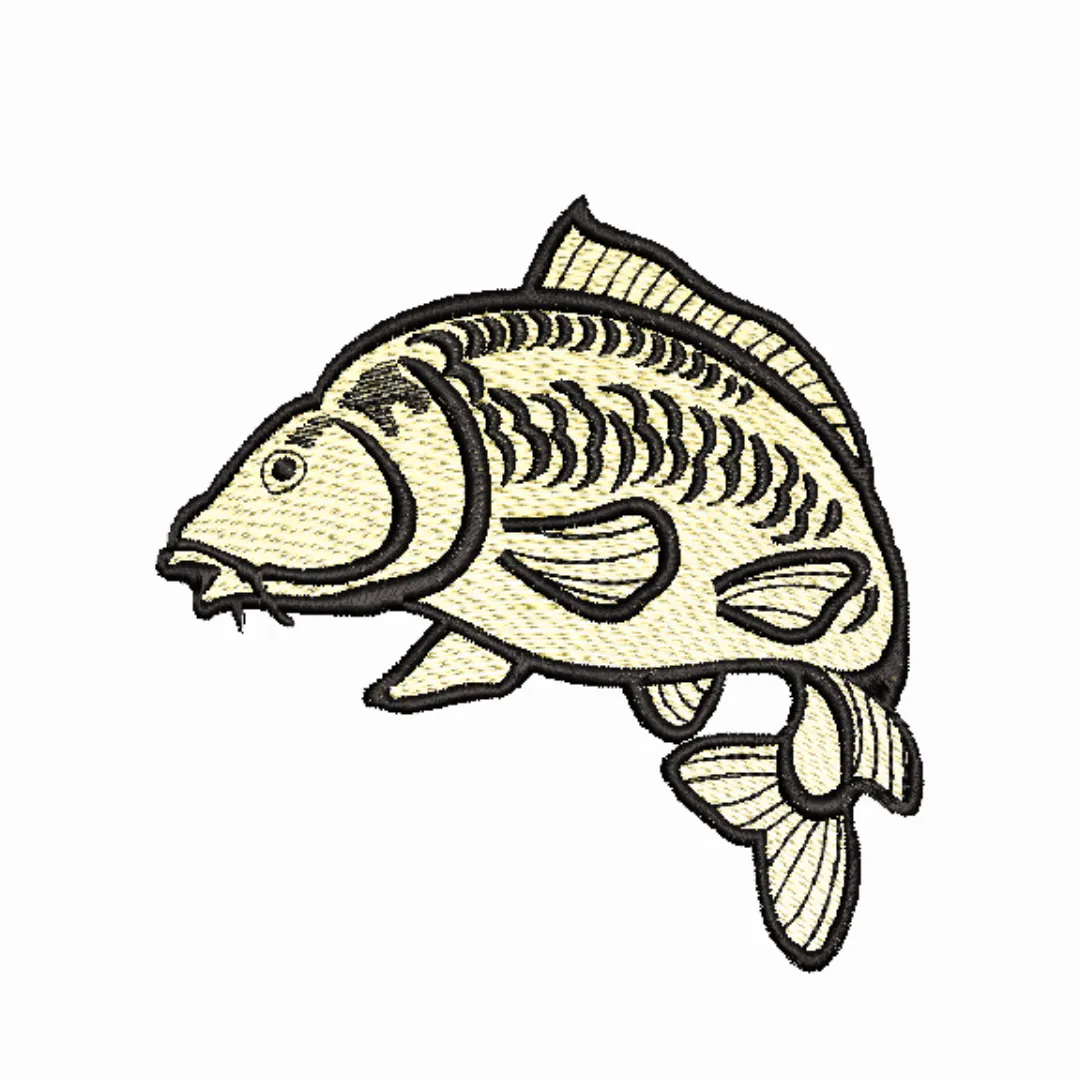 Carp Fish Machine Embroidery Design