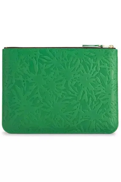 Embossed Forest Large Zip Pouch