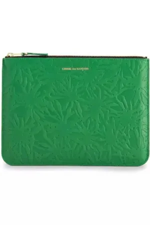 Embossed Forest Large Zip Pouch