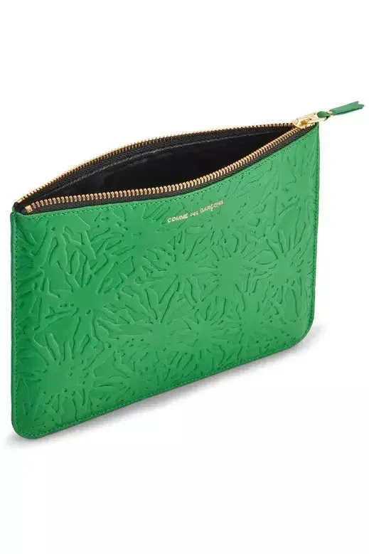 Embossed Forest Large Zip Pouch