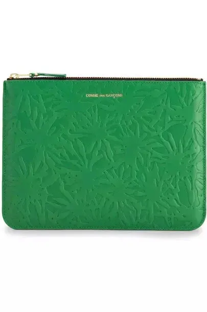 Embossed Forest Large Zip Pouch