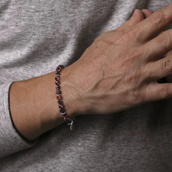 Gabriel & Co. Tiger Eye Beaded Men's Bracelet