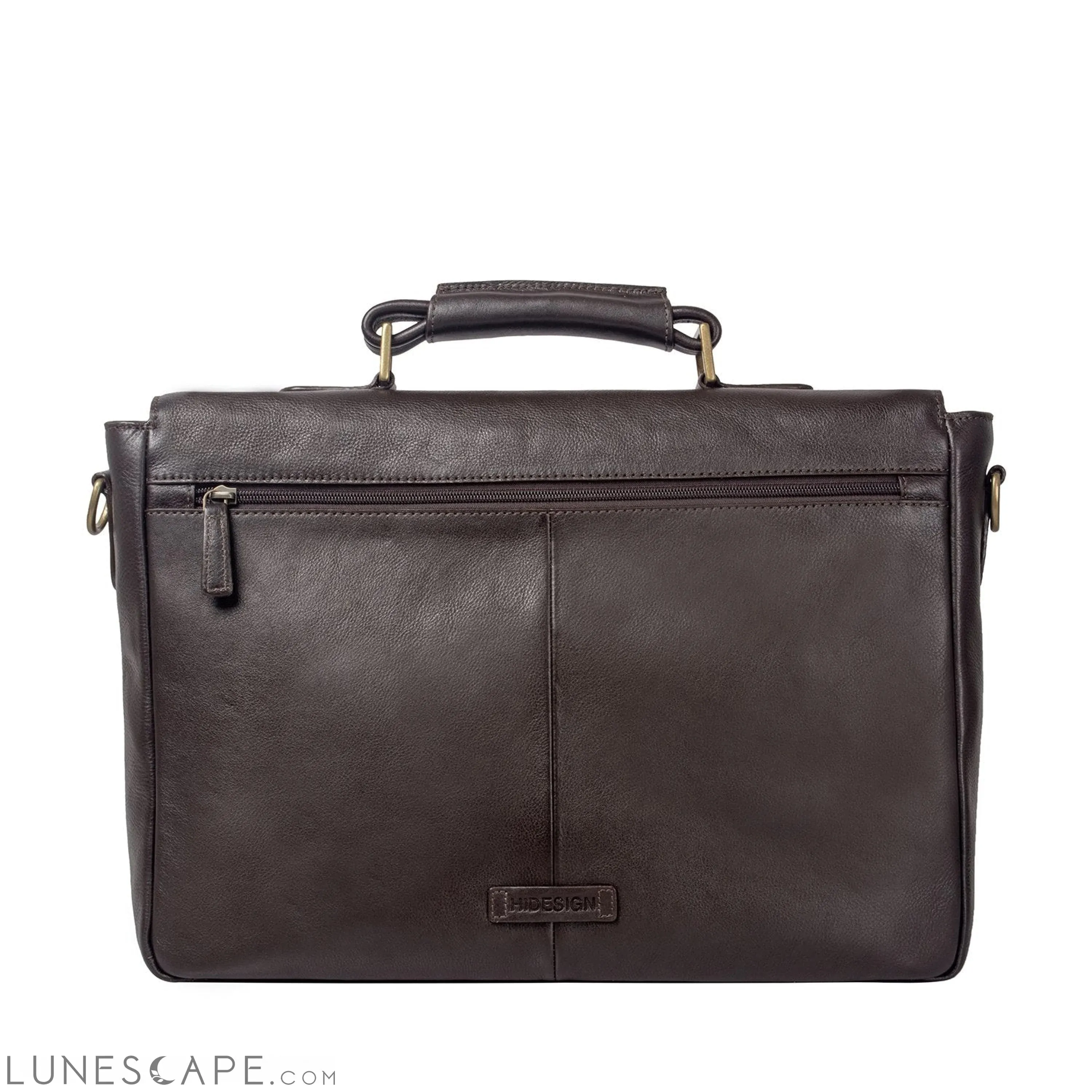 Hawkins Leather 15" Laptop Compatible Briefcase Work Bag