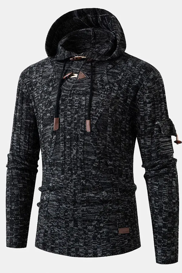 Horn Button Hooded Sweater