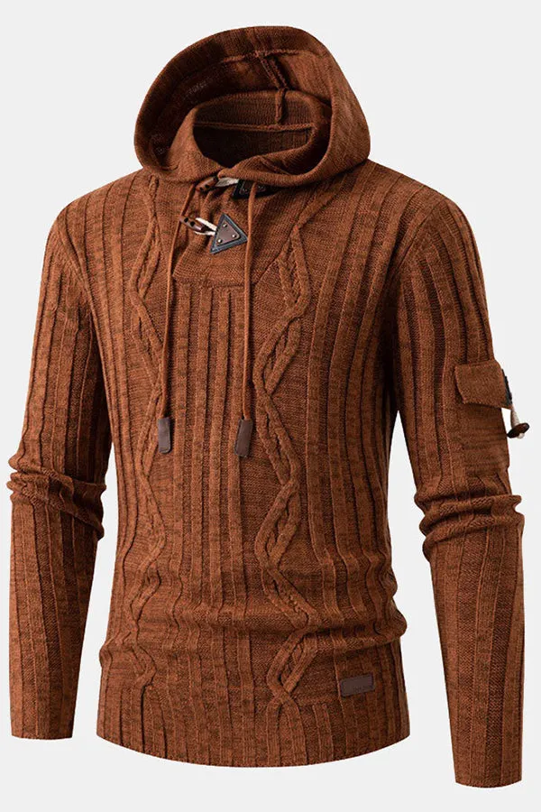 Horn Button Hooded Sweater