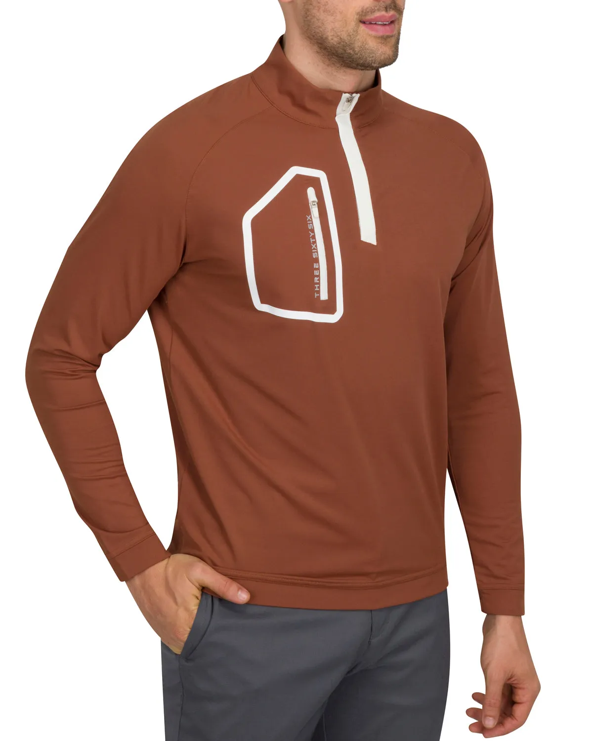 Lightweight Dry-Fit 1/4 Zip Golf Pullover Jacket with Chest Pocket