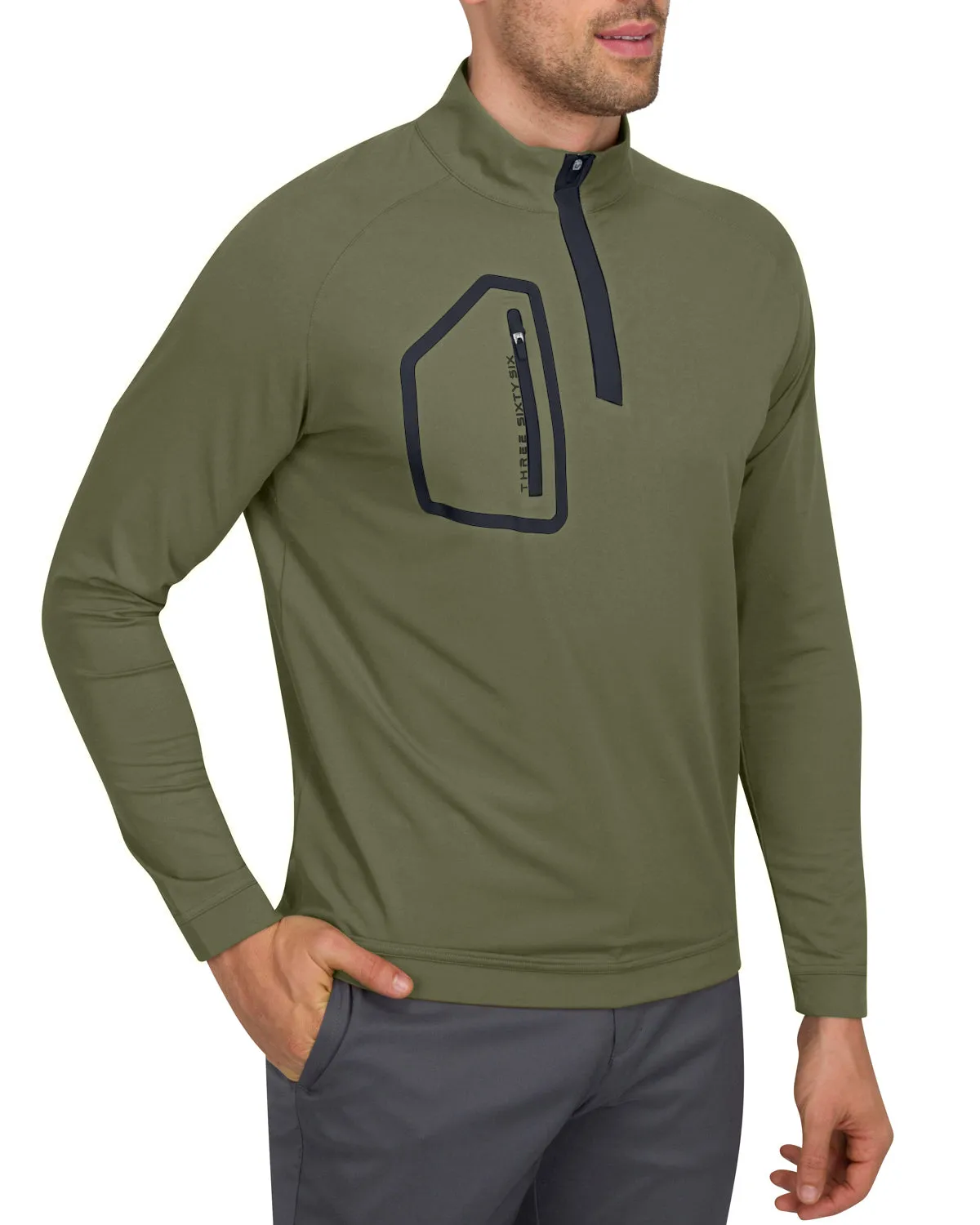 Lightweight Dry-Fit 1/4 Zip Golf Pullover Jacket with Chest Pocket