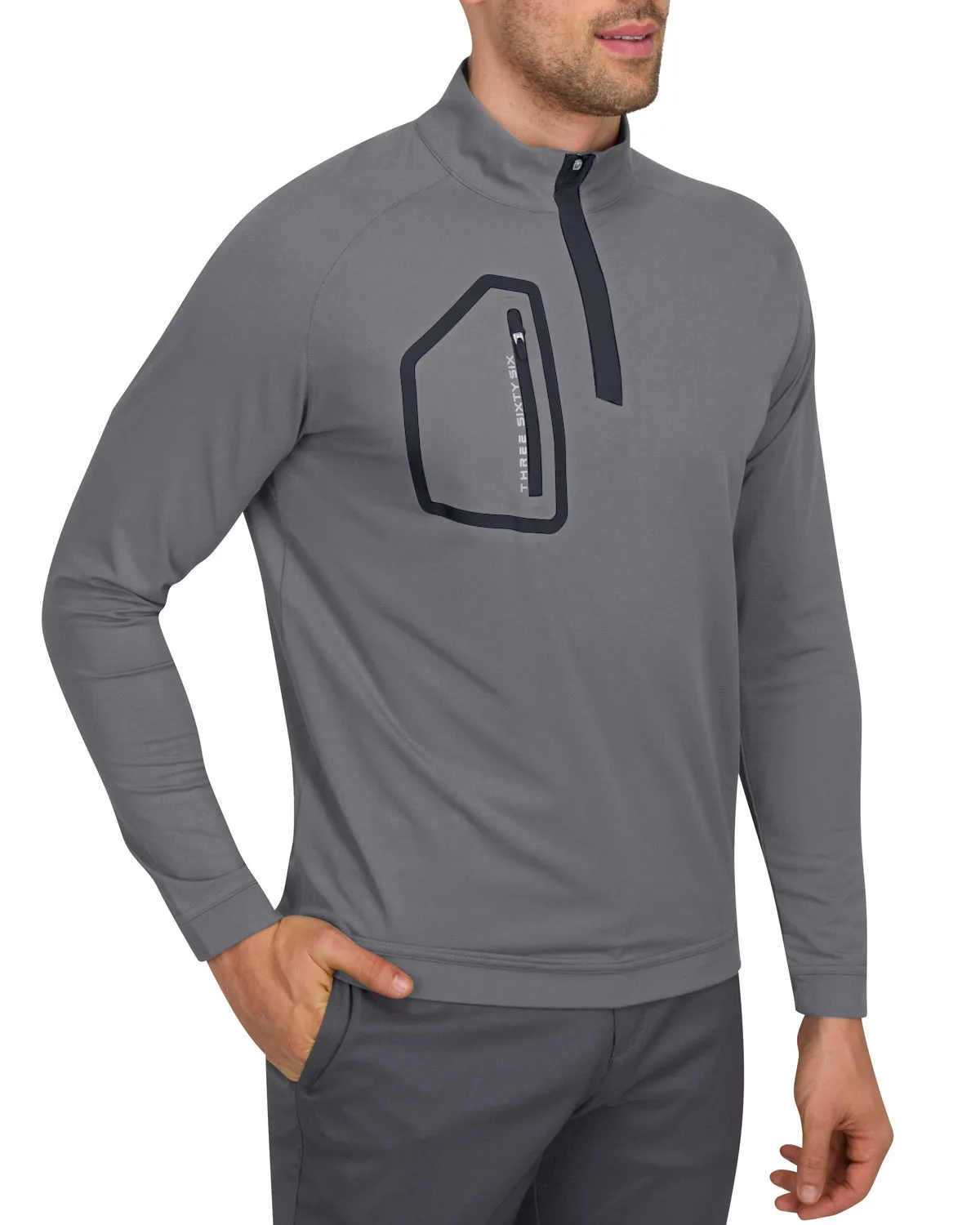 Lightweight Dry-Fit 1/4 Zip Golf Pullover Jacket with Chest Pocket