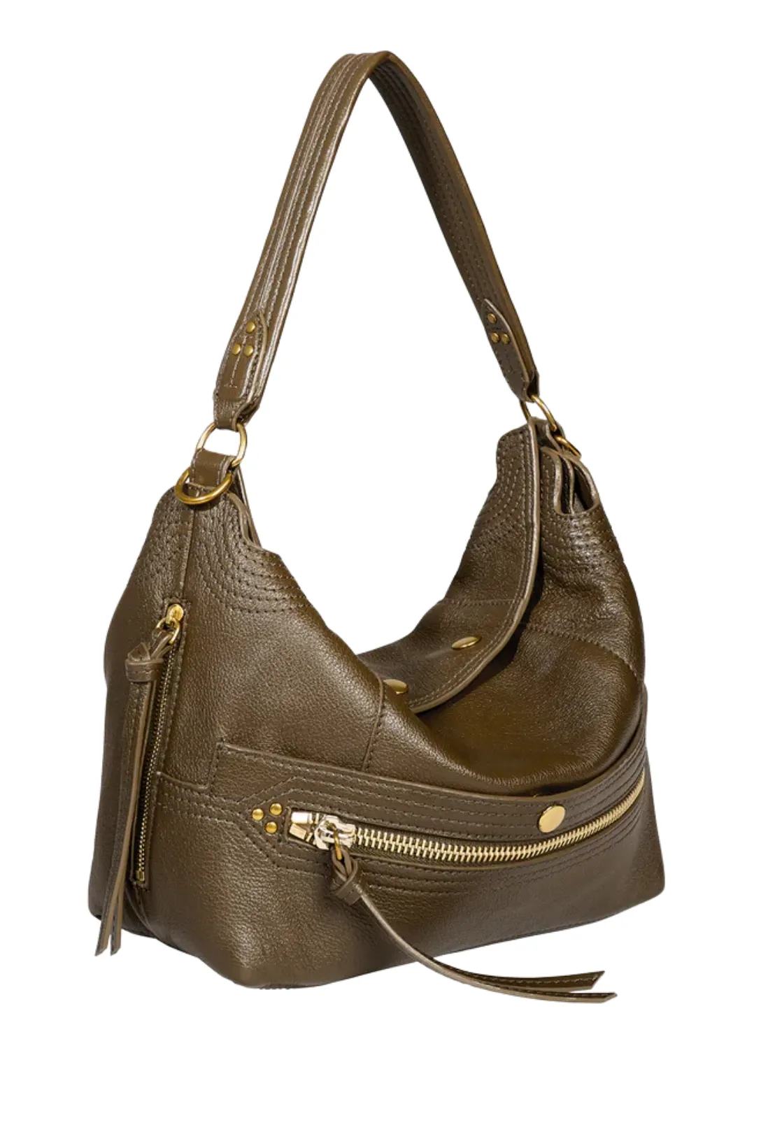 Lucky Hobo Bag | Kaki Buffaloskin