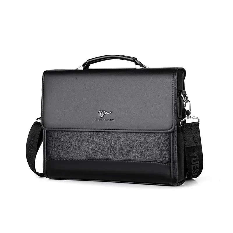 Male Handbags Pu Leather Men's Tote Briefcase Business Shoulder Bag for Men 2025 Brand Laptop Bags Man Organizer for Documents