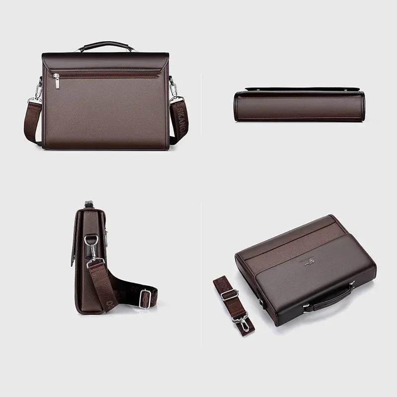 Male Handbags Pu Leather Men's Tote Briefcase Business Shoulder Bag for Men 2025 Brand Laptop Bags Man Organizer for Documents