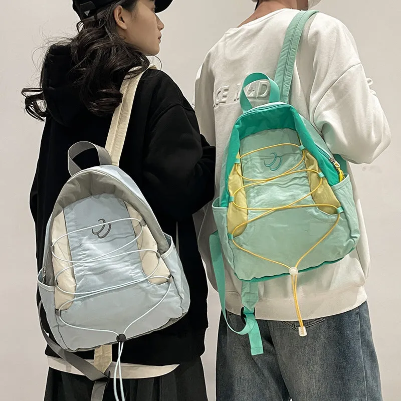 Men's Female Minority Design Contrast Color Versatile Backpacks