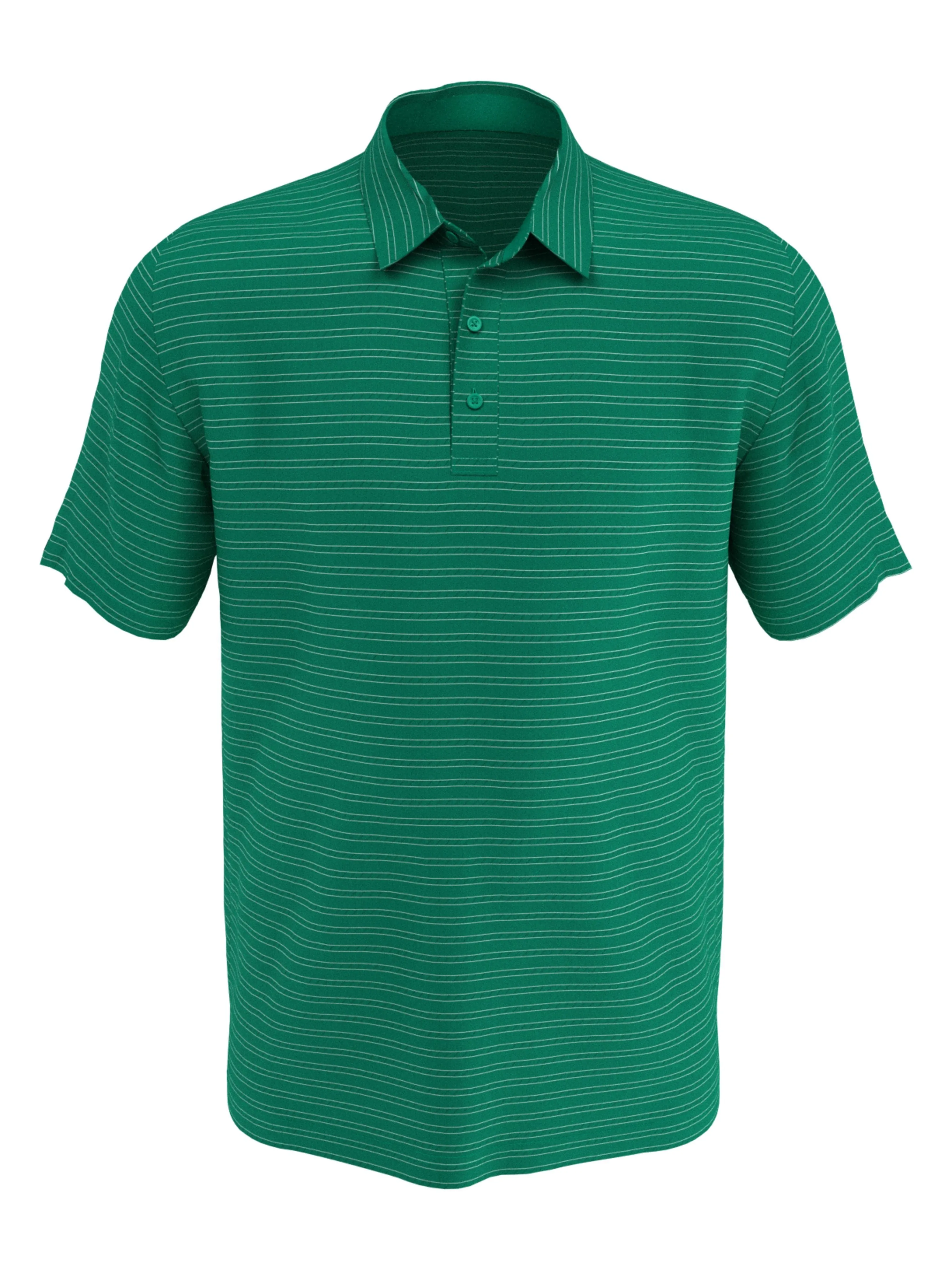 Mens Fine Line Ventilated Stripe Polo Shirt