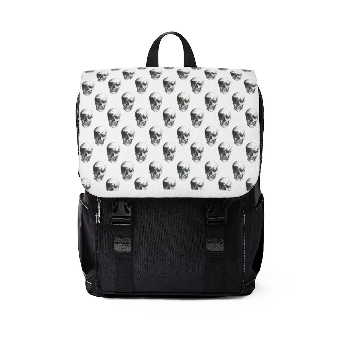Polka Skulls Shoulder Backpack by Robert Bowen