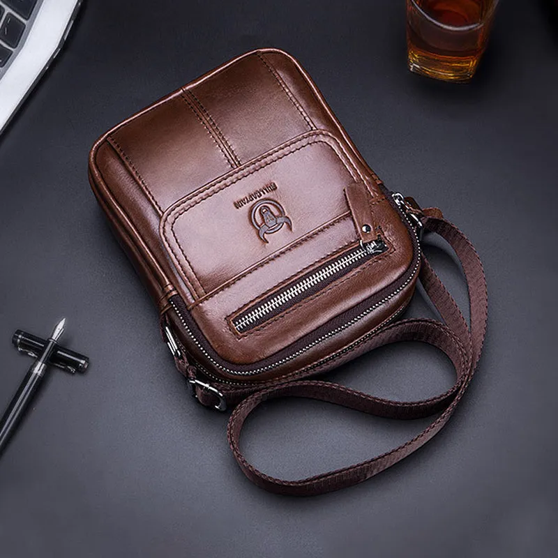 PU Leather Crossbody Bag for Men