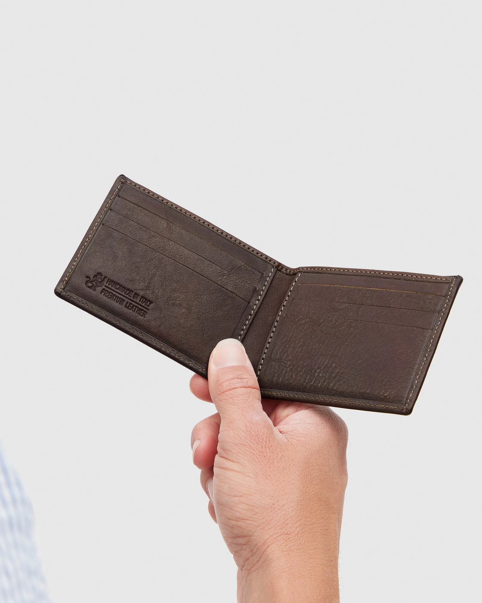 Rossini Brown - Small Bifold Leather Wallet