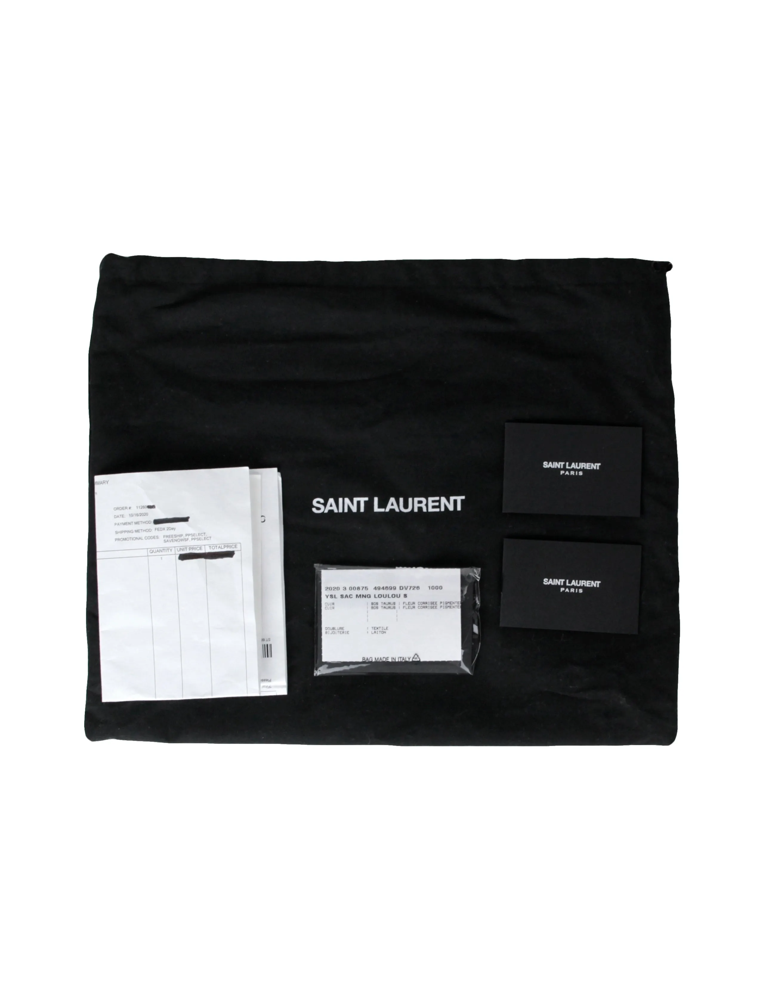 Saint Laurent Black Calfskin Y Small Loulou Chain Shoulder Bag