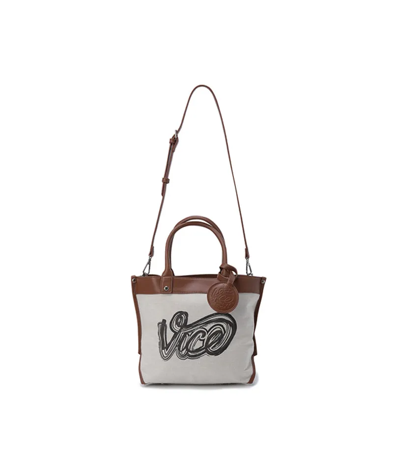 Vice Golf Atelier Pinstripe Boston Bag - Beige