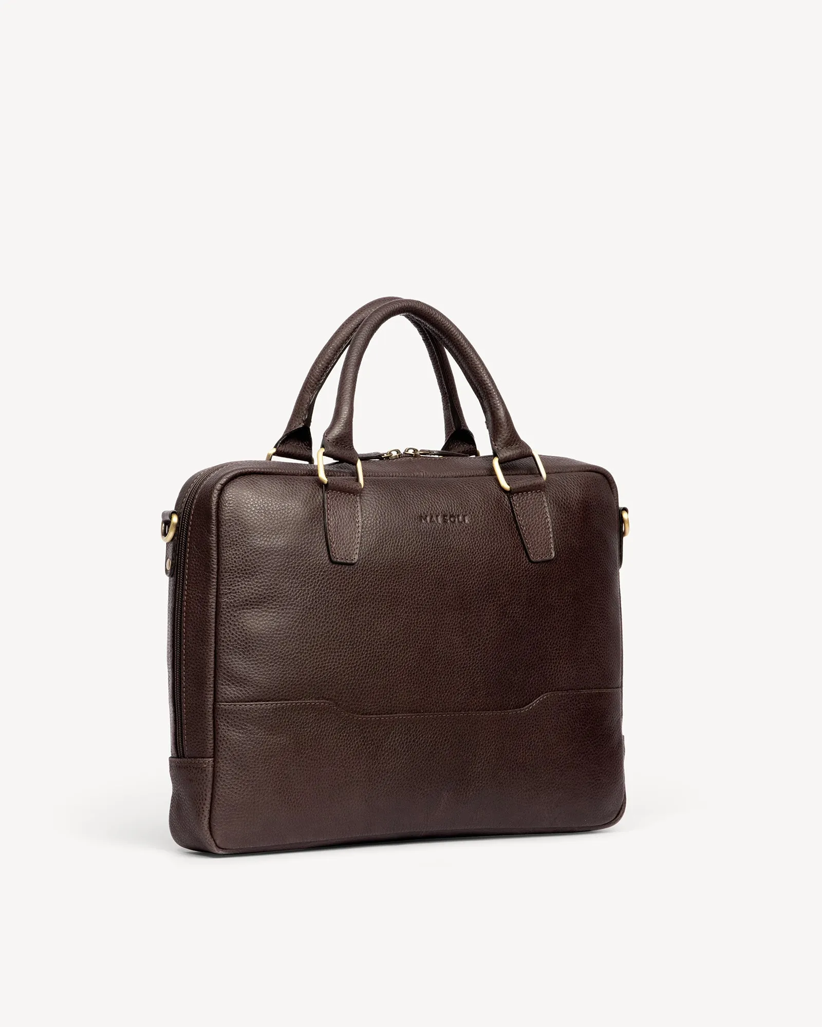 Wall Street Slim Laptop Bag- Cinnamon Brown