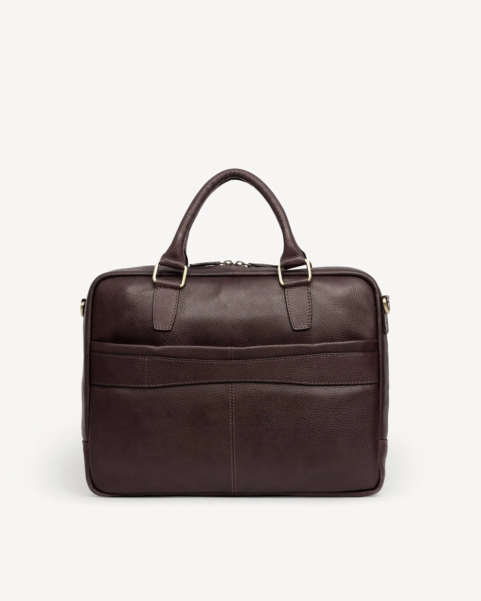 Wall Street Slim Laptop Bag- Cinnamon Brown