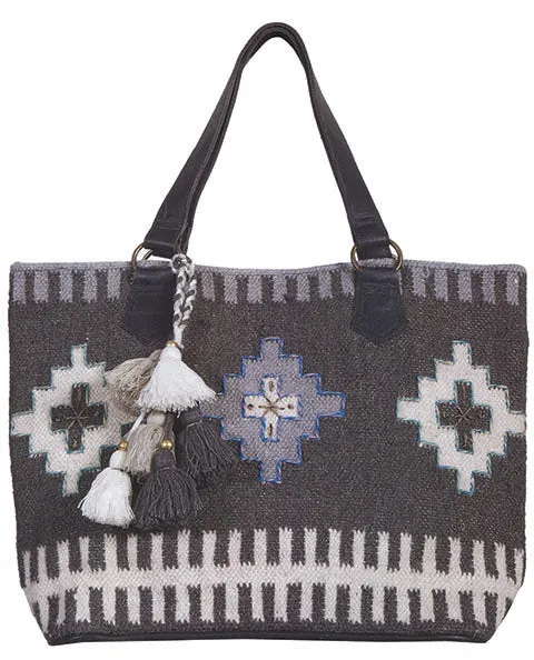 Western Shoulder Tote Geometric Aztec Print