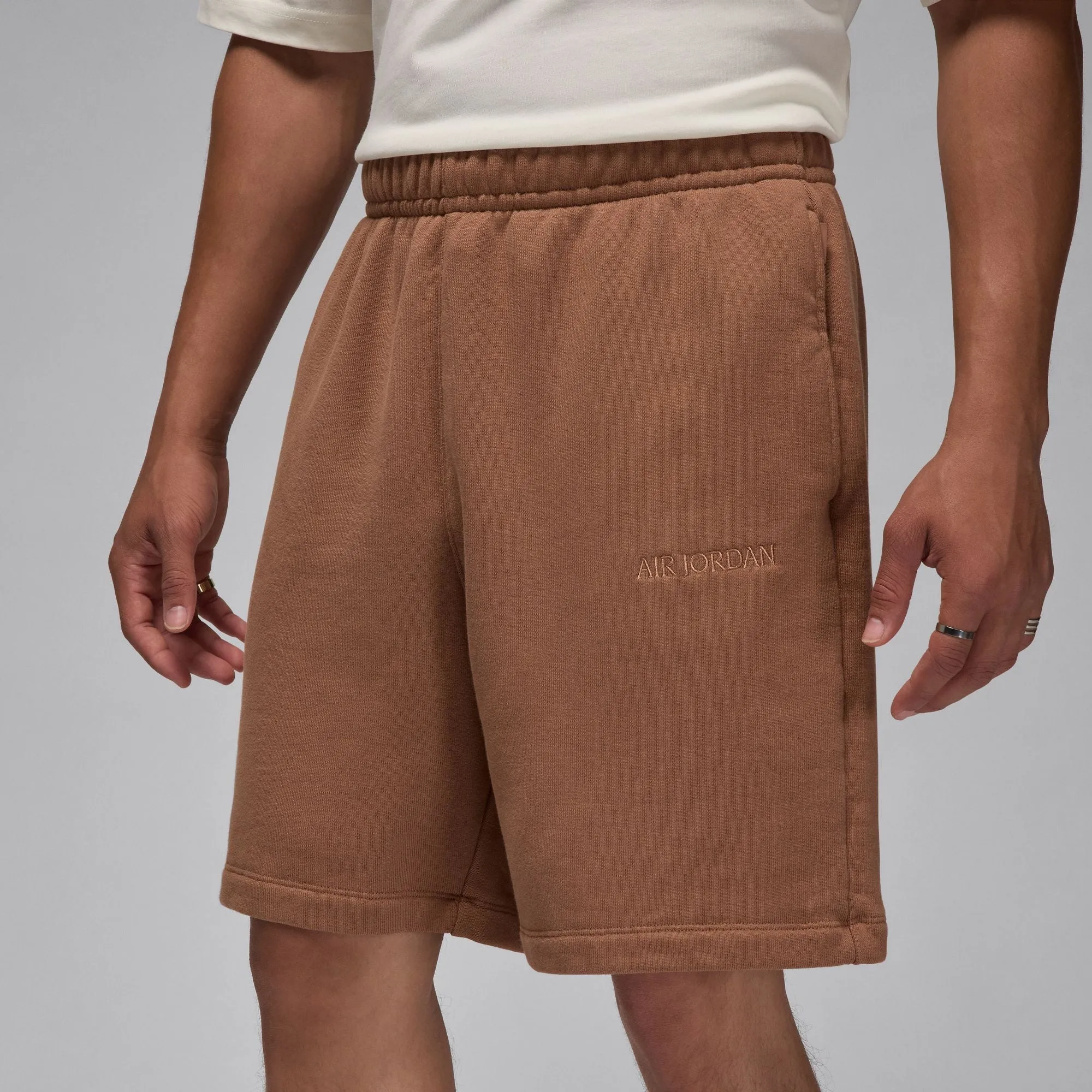 WORDMARK FLEECE SHORTS "ARCHAEO BROWN"