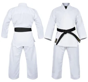 Yamasaki Deluxe Gold Canvas Karate Uniform | White [14oz]