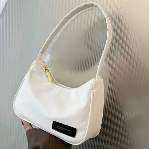 Zipper Closure Shoulder Bag